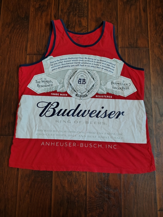 Budweiser Other - Budweiser King of Beers Anheuser Busch Red graph tank top size XXL